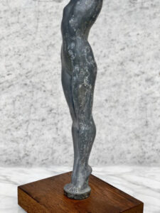 Vintage Art Deco Cast Aluminum Flapper Nude Women Figural Sculpture