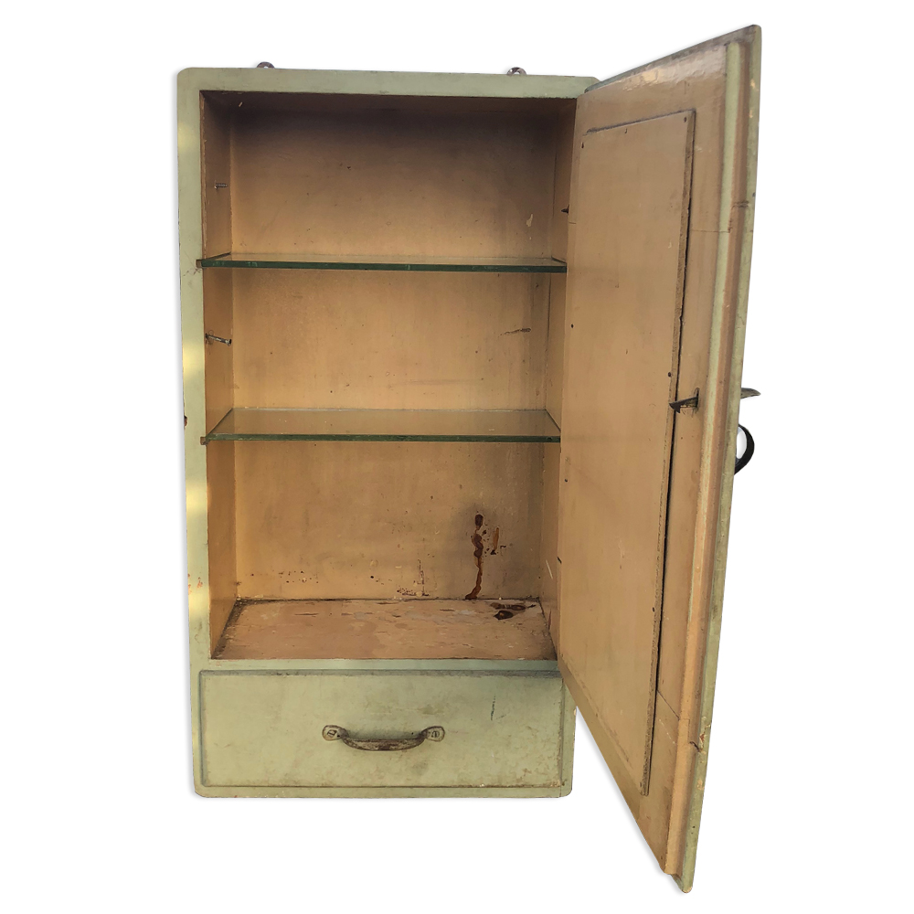 Antique Farm House Hanging Mirrored Medicine Scranton Antiques