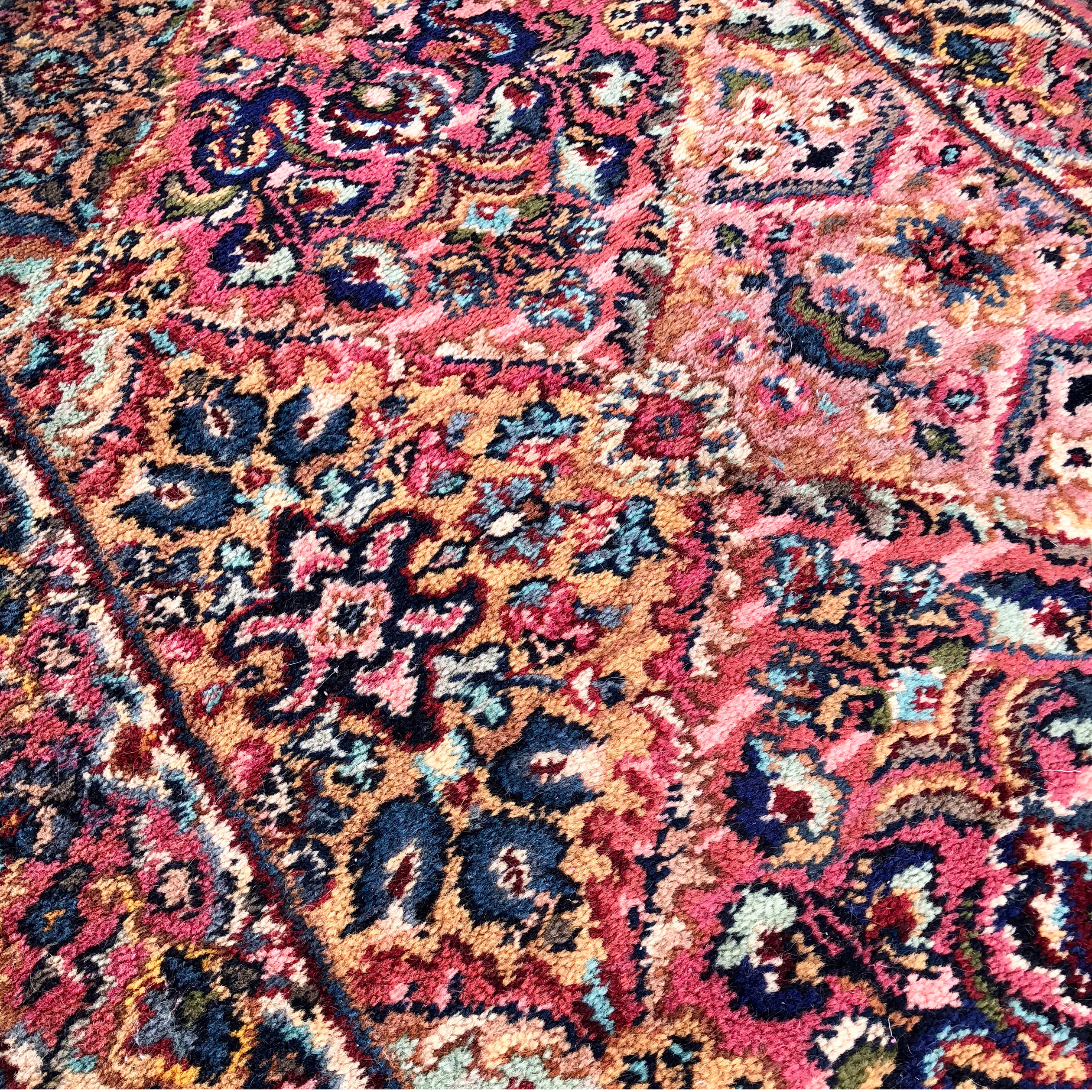 Vintage Karastan Multi-Color Panel Kirman Design 717 Wool Area Rug 2×4