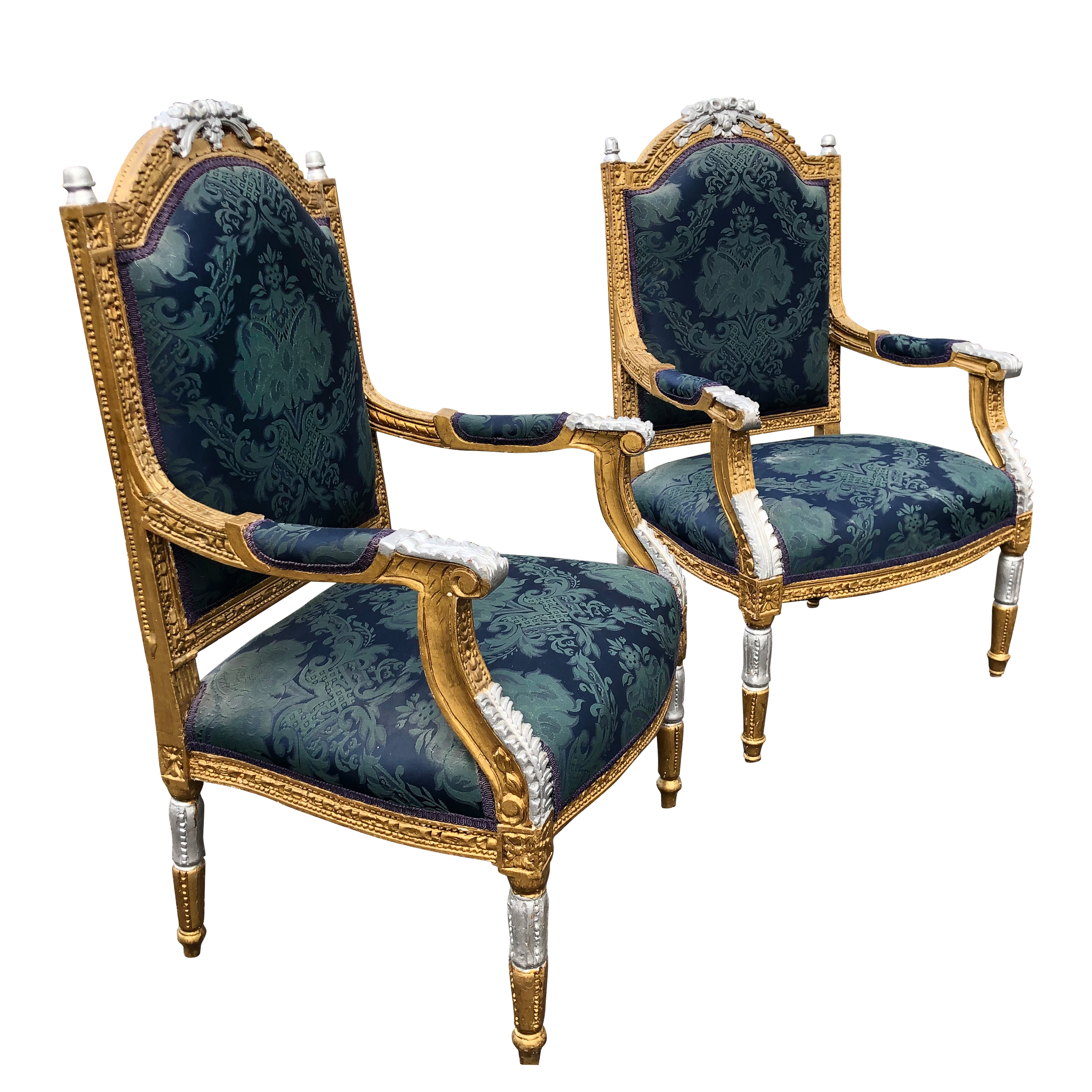 blue victorian chair