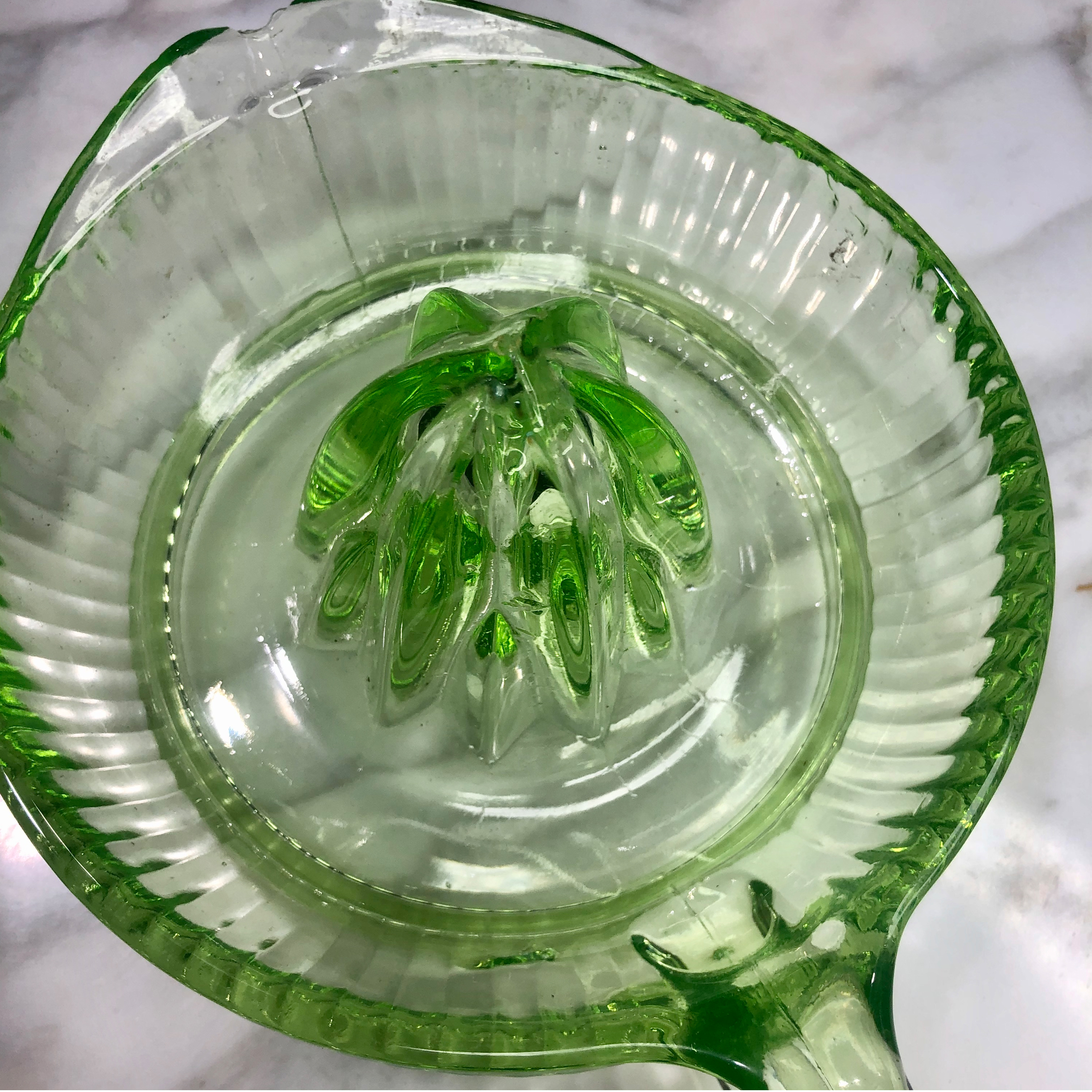 Vintage Green Depression Aurora Glass Citrus Juice Reamer - Scranton ...