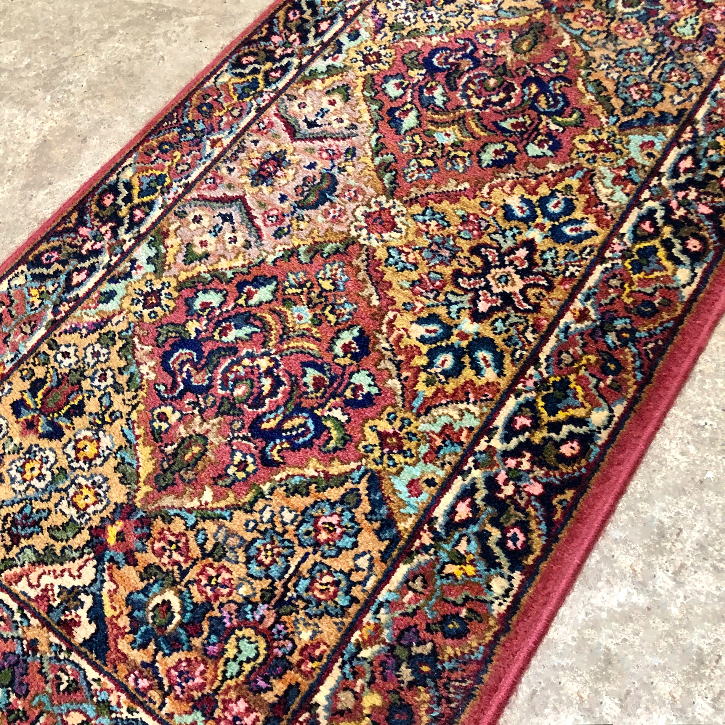 Vintage Karastan MultiColor Panel Kirman Design 717 Wool Area Rug 2×4