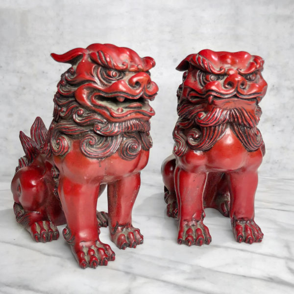 dog resin statues