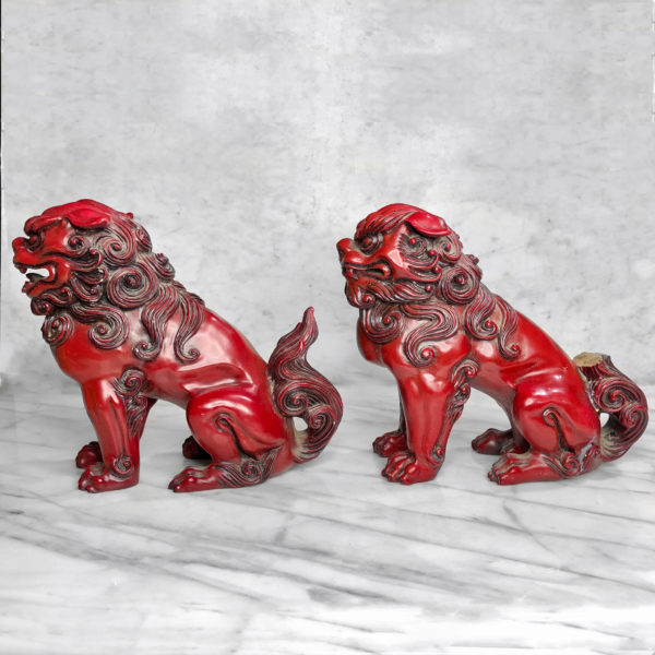 resin foo dogs