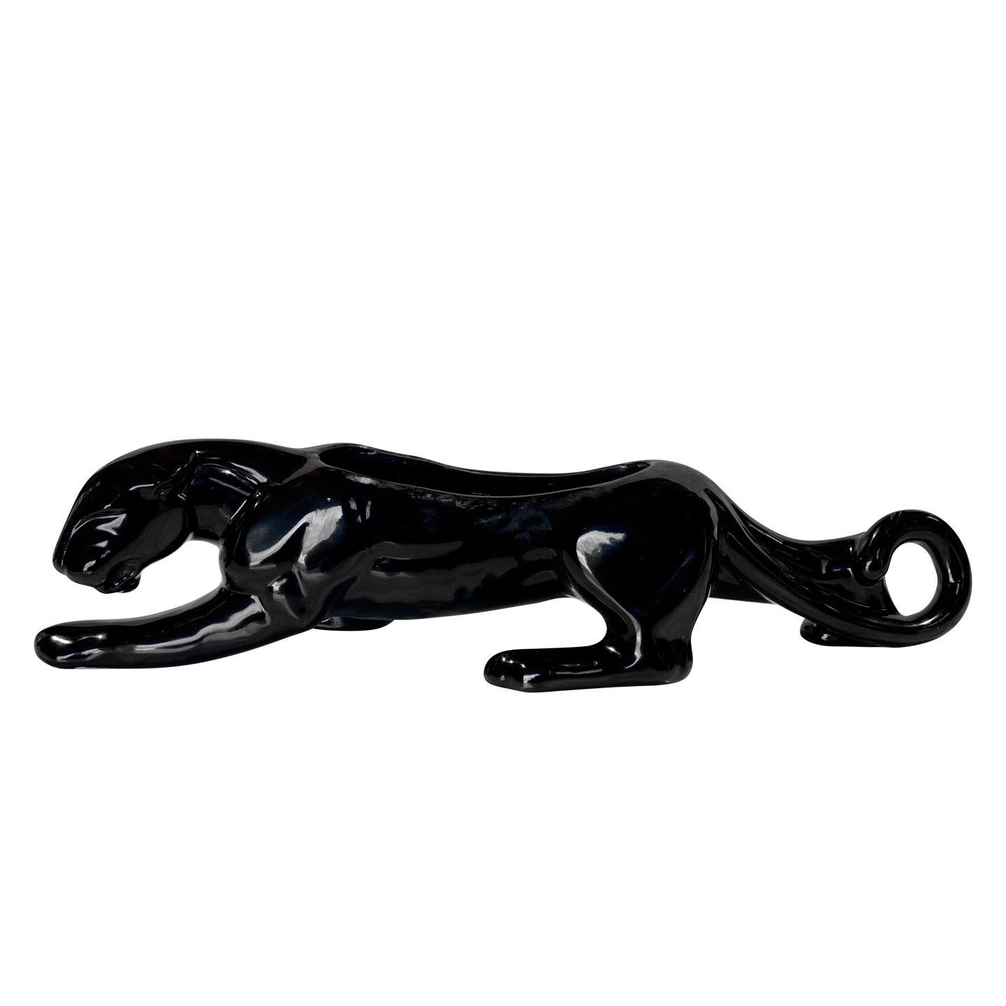 porcelain black panther statue