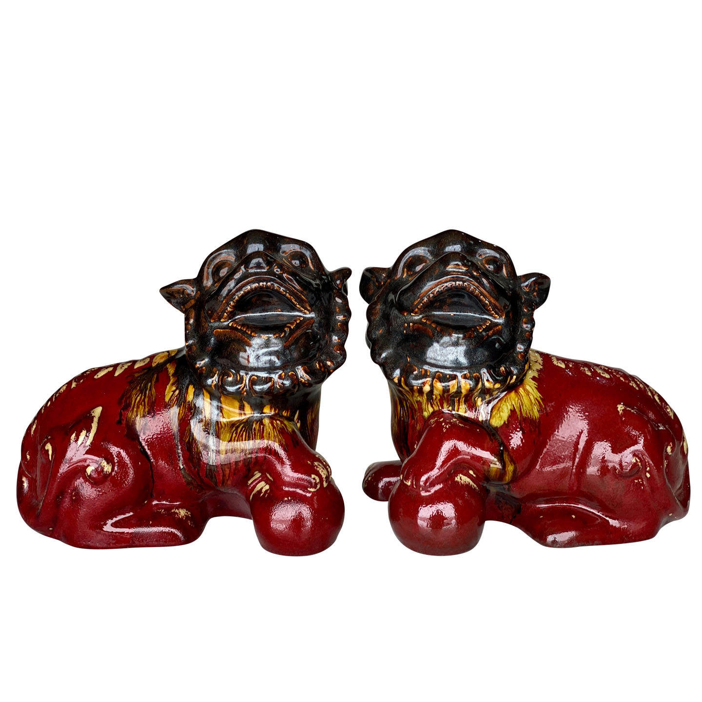 porcelain foo dog statues