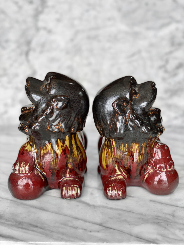 porcelain foo dog statues