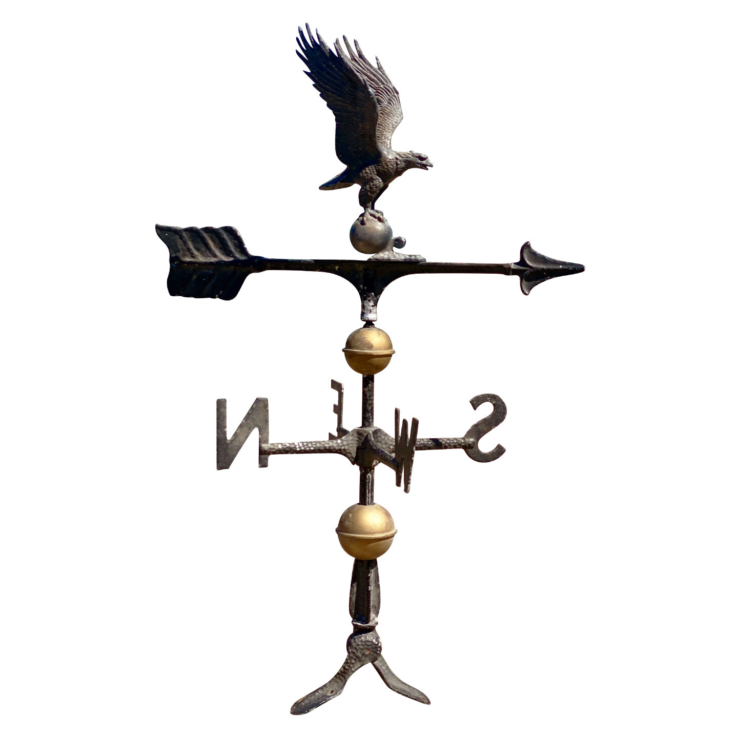 Vintage Victorian Farmhouse Cast Aluminum Eagle Roof Weathervane