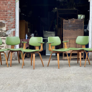 avocado green dining chairs