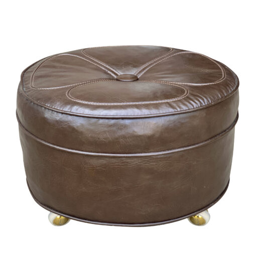 Round vinyl deals ottoman