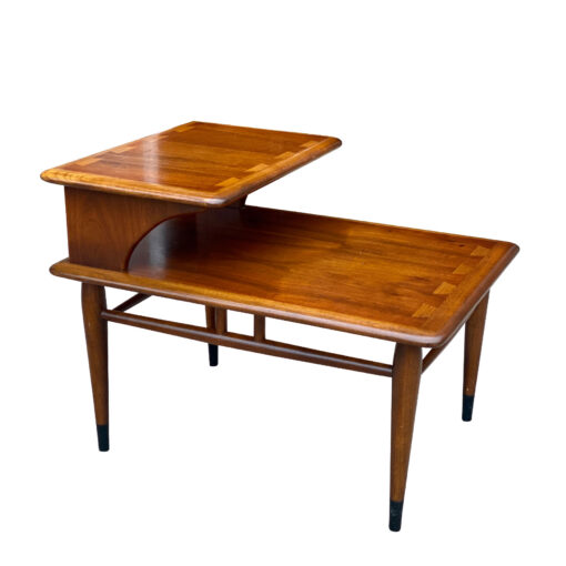 Mid-Century Modern Lane Acclaim Walnut Dovetail Tired Side Table ...