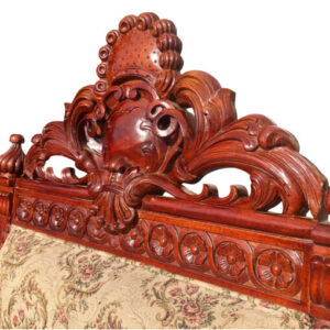 Gothic English Mahogany Heavily Carved Victorian Throne Chair ...