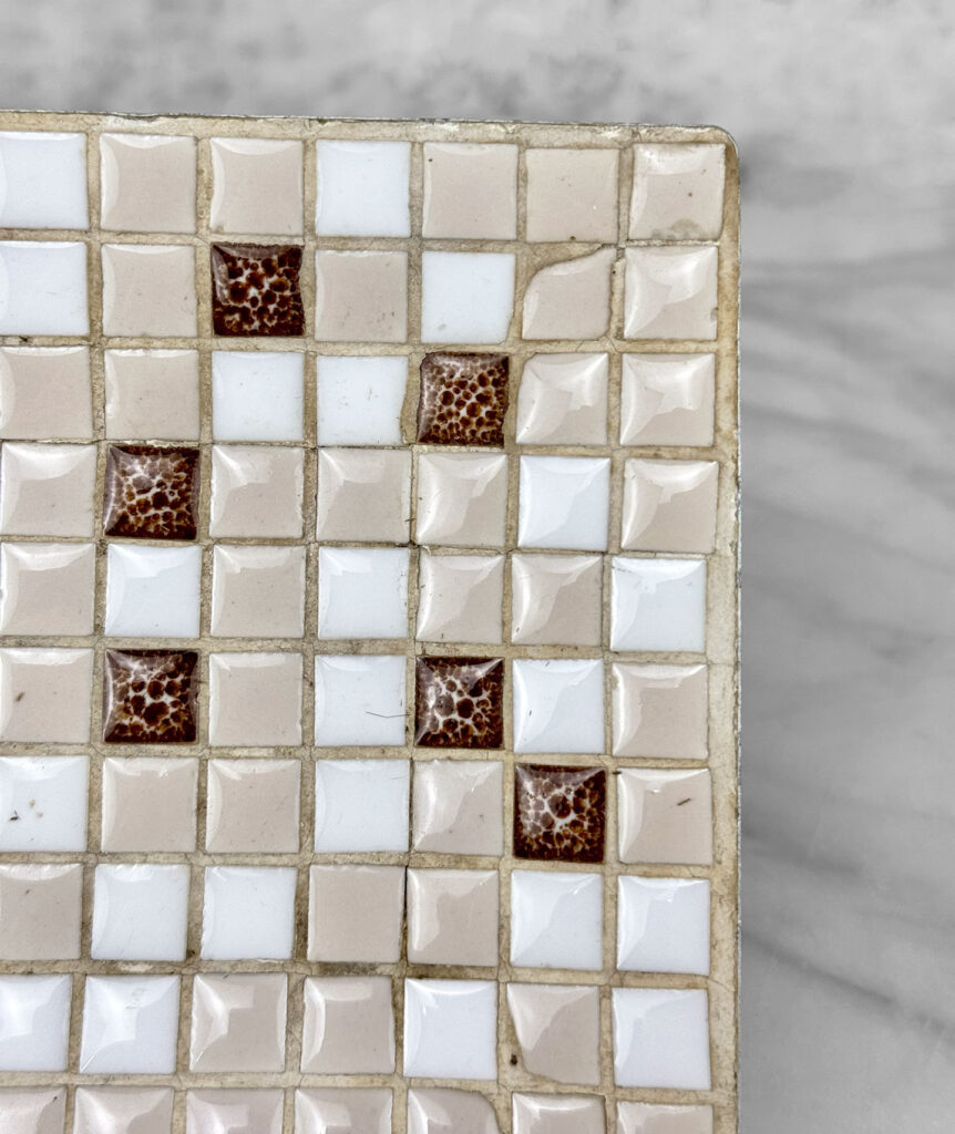 Mid-Century Modern Mosaic Tile Porcelain Cigar Rest Ashtray Catchall ...