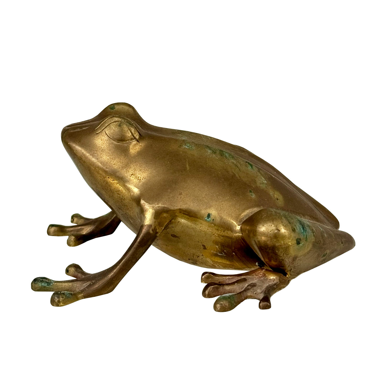 Vintage Traditional Brass Frog Sculpture - 6