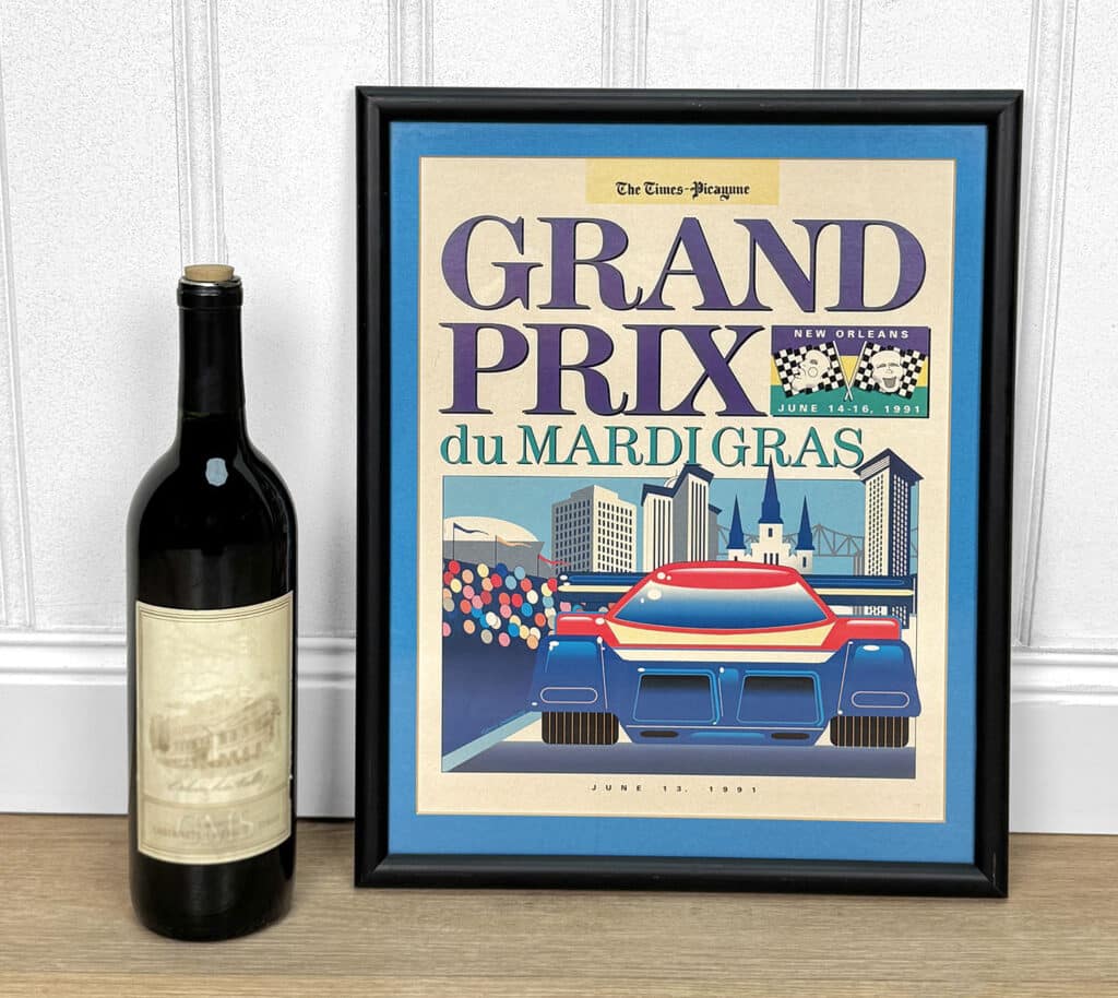 Vintage Modernist Grand Prix Du Mardi Gras Original Lithograph