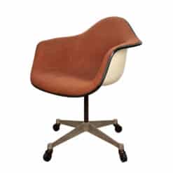 Mid-Century Herman Miller Eames Upholstered Shell Desk Swivel Chair