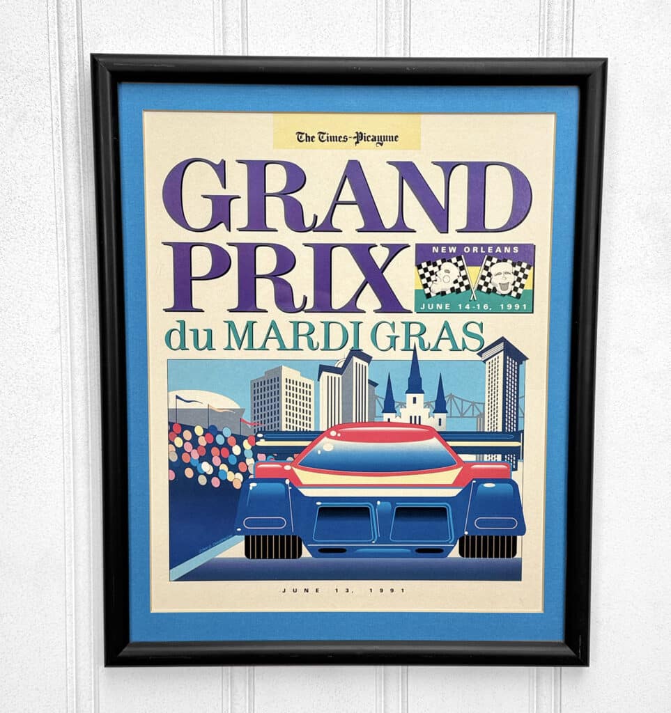 Vintage Modernist Grand Prix Du Mardi Gras Original Lithograph