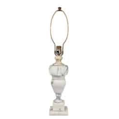 Vintage Italian Rococo Marbled Alabaster Urn Table Lamp
