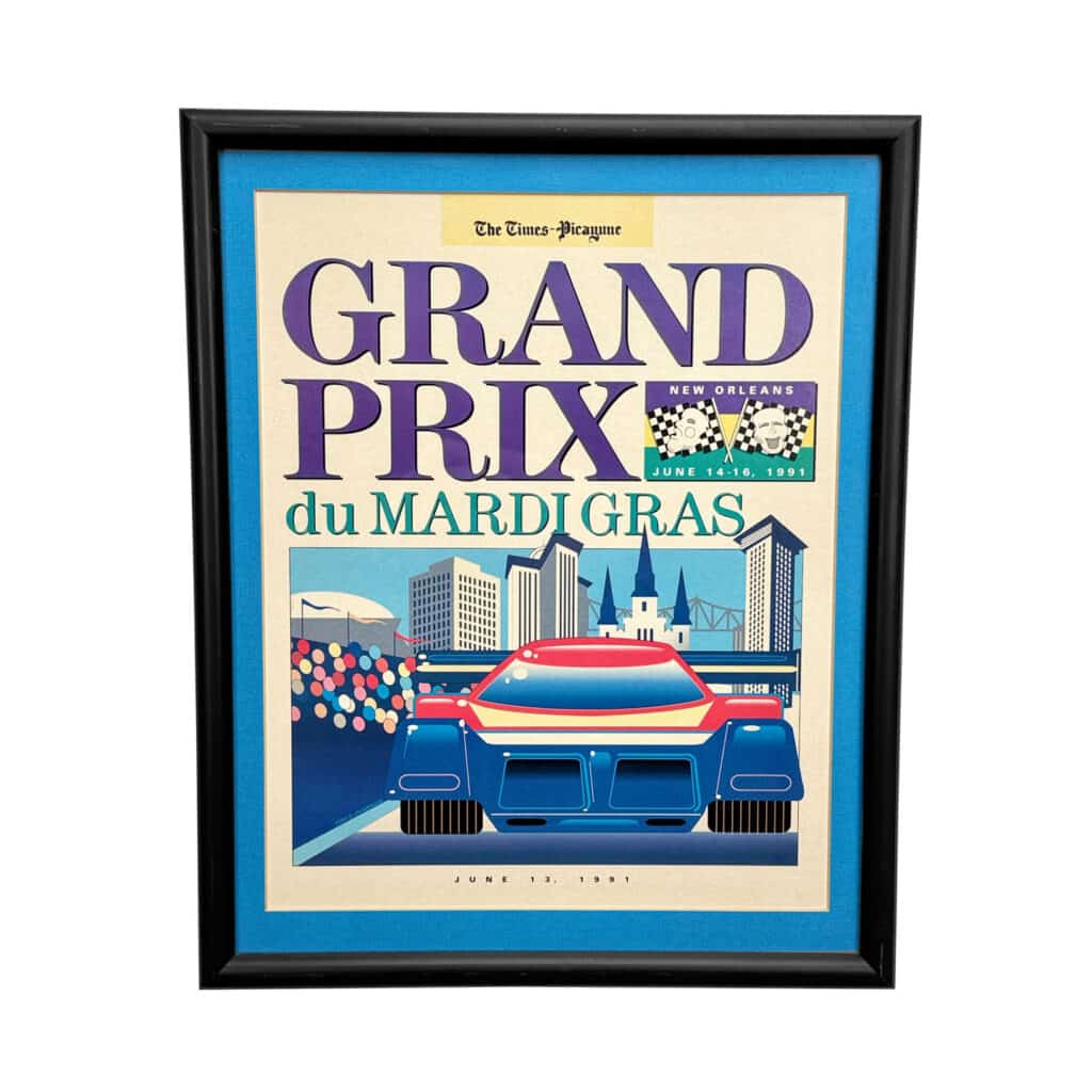 Vintage Modernist Grand Prix Du Mardi Gras Original Lithograph