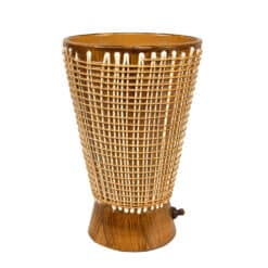 Mid-Century Italian Pottery Cone Table Lamp by Fratelli Fanciullacci