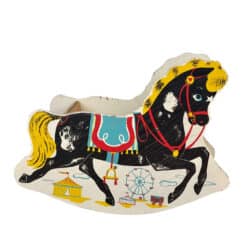 Vintage Child's Wooden Ride-on Carousel Rocking Horse