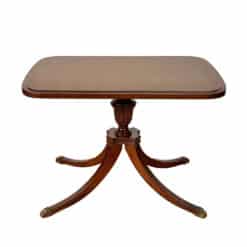 Vintage Georgian Mahogany Rectangular Pedestal Cocktail Side Table