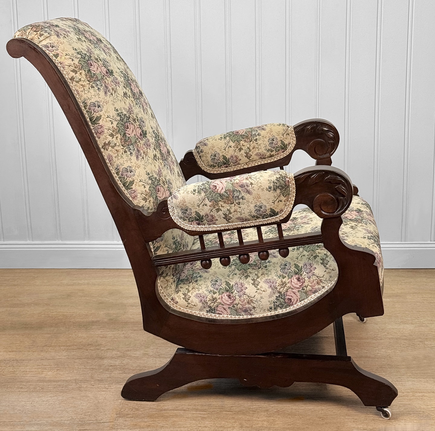 Antique Parlor Rocker Antique Eastlake Victorian Walnut Stick & Ball Platform Rocking Chair ...