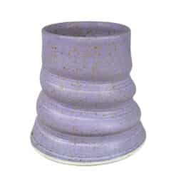 Mid-Century Abstract Spiraled Purple Studio Art Pottery Vase