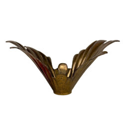 Vintage Hollywood Regency 15" Brass Flared Leaf Centerpiece Bowl