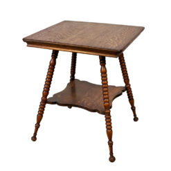 Antique Victorian Quartersawn Oak Square Parlor Table