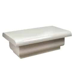 Vintage Postmodern White Lacquer Tiered Cocktail Coffee Table