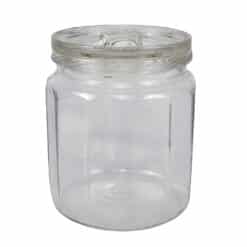 Antique General Store Paneled Glass Tobacco Humidor Jar w/ Lid