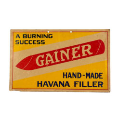 Antique General Store Gainer Cuban Cigar Advertising Sign