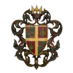 Vintage 38″ Heraldry Coat of Arms Wall Art Hanging Sculpture