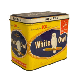 Vintage Traditional Cigar Advertising White Owl Tobacco Tin