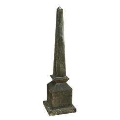 Vintage Traditional Verdigris Metal Garden Obelisk - 24"