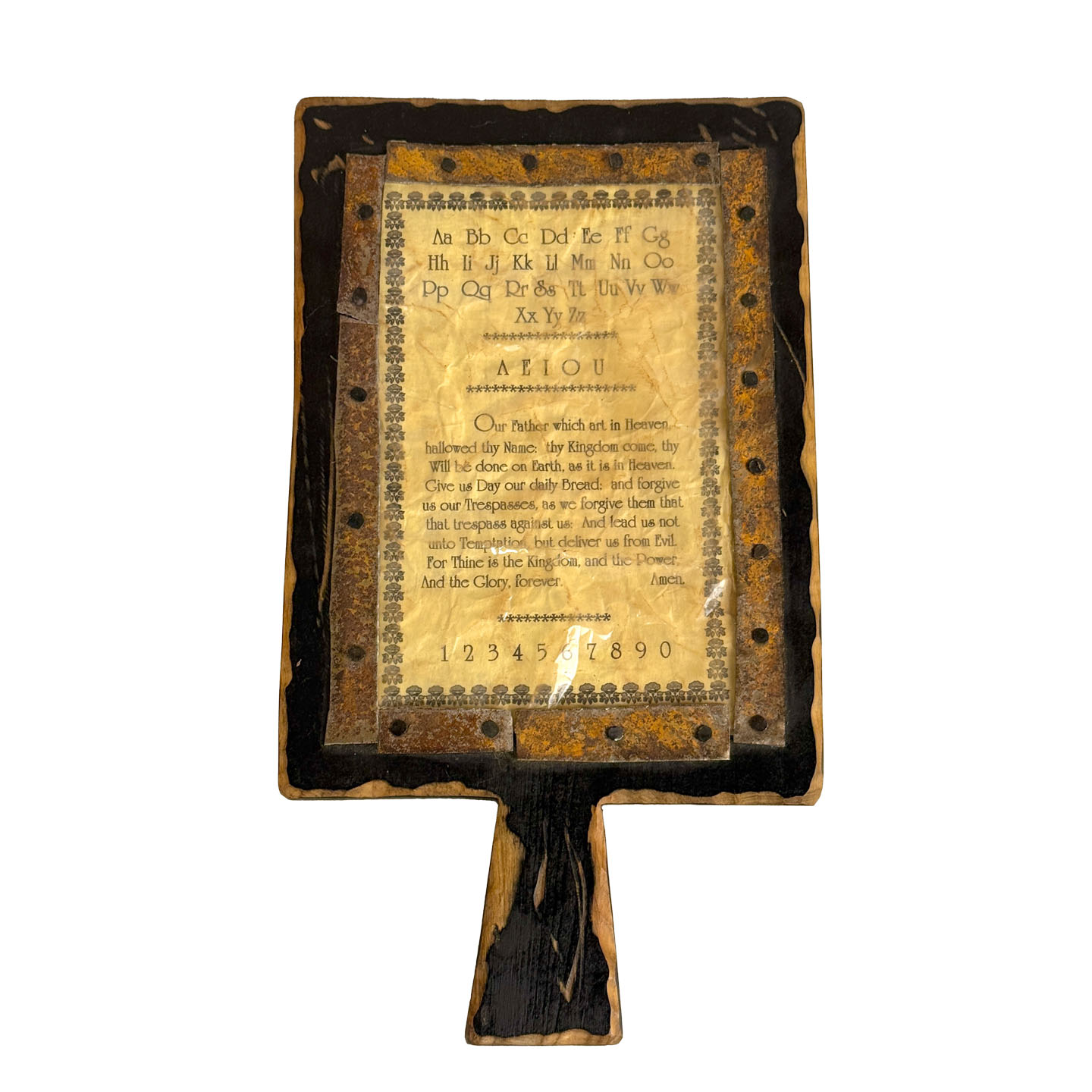 Antique Primitive Child’s School House Learning Hornbook