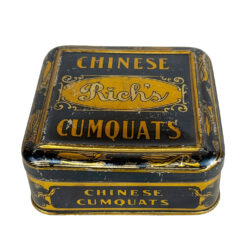 Antique Art Nouveau "Rich's Chinese Cumquat" Advertising Candy Tin Box