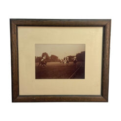 Vintage Traditional Polo Match Equestrian Framed Black & White Photograph