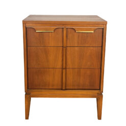 Mid-Century Modern Walnut Chest of Drawers Dresser Credenza by Basic-Witz