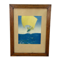 Antique 1906 Maxfield Parrish Prince Codadad Framed Lithograph - 15x20