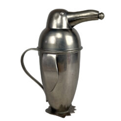 Vintage Art Deco Penguin Stainless Steel Cocktail Shaker Mixer