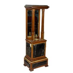 Antique French Rococo Empire Marble Top Plant Stand Pedestal Table