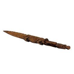 Vintage African Tribal Crocodile Wood Carved Sculpture - 19"