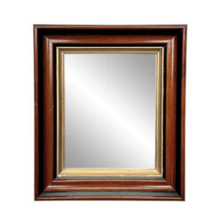 Antique Traditional Mahogany & Giltwood Wall Mirror - 12x14