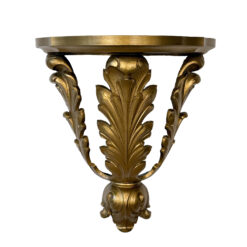 Vintage Hollywood Regency Rococo Gold Wreath Wall Shelf