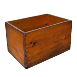 Antique Farmhouse Pine Open Top Wood Storage Box