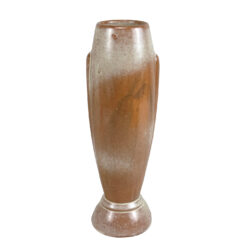 Vintage Art Deco Ceramic Brown & Tan Bullet Vase