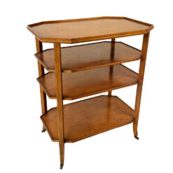 Vintage French Country Octagonal 4-Tier Serving Cart Table