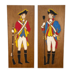 Mid-Century Modern Colonial Solider Walnut Wall Panels - A Pair